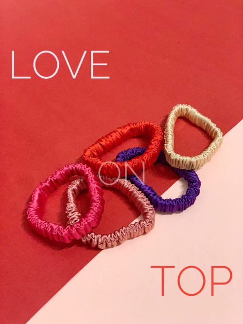 Комплект копринени ластици – Skinny LOVE ON TOP