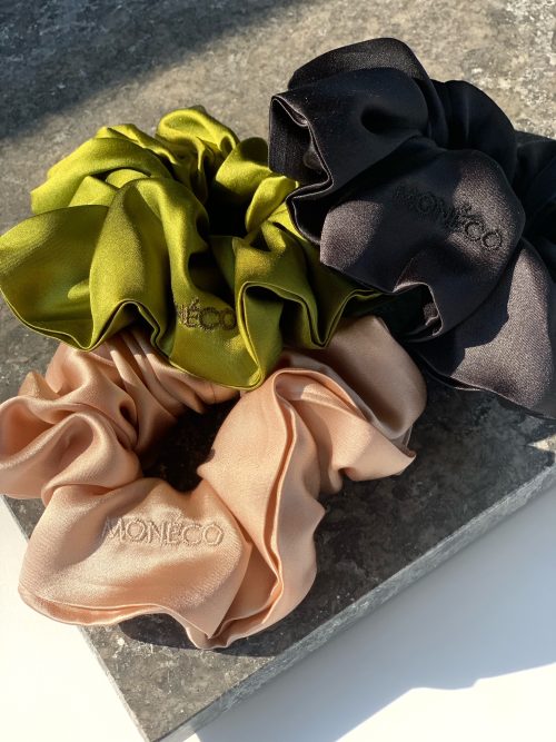 Копринен ластик Scrunchie – NUDE