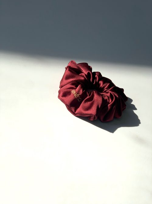 Копринен ластик Scrunchie – Check Plaid Red