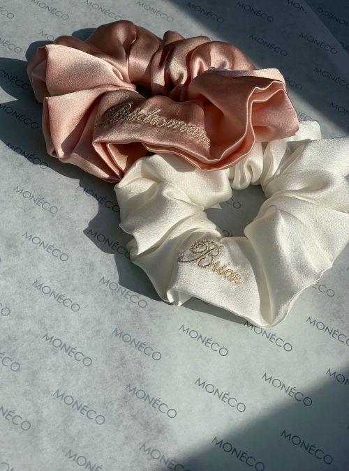 Копринен ластик Scrunchie -TRANQUIL BLUE