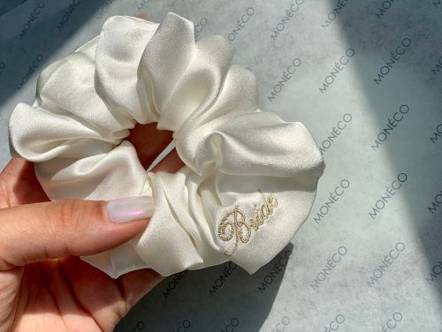 Копринен ластик Scrunchie -TRANQUIL BLUE