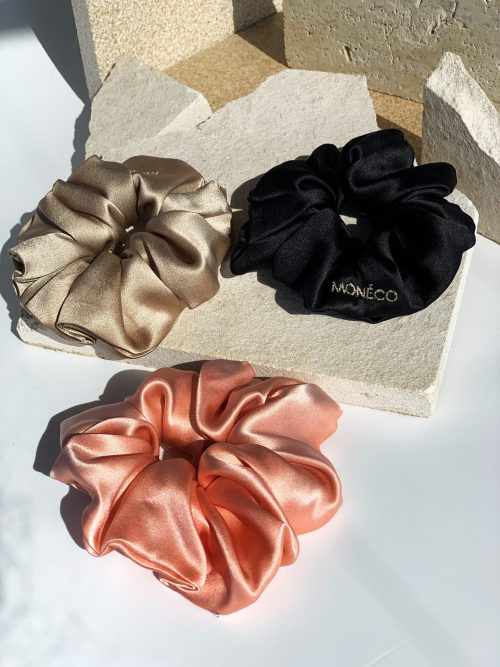Комплект копринени ластици – Scrunchie CLASSIC PINK