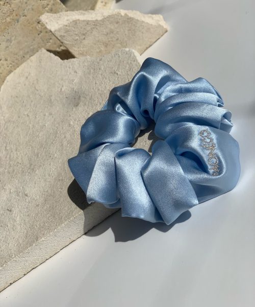 Комплект копринени ластици – Scrunchie CLASSIC BLUE
