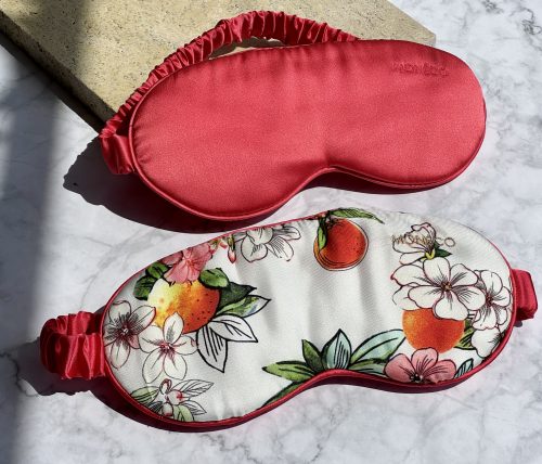 Mască de mătase pentru somn – Coral