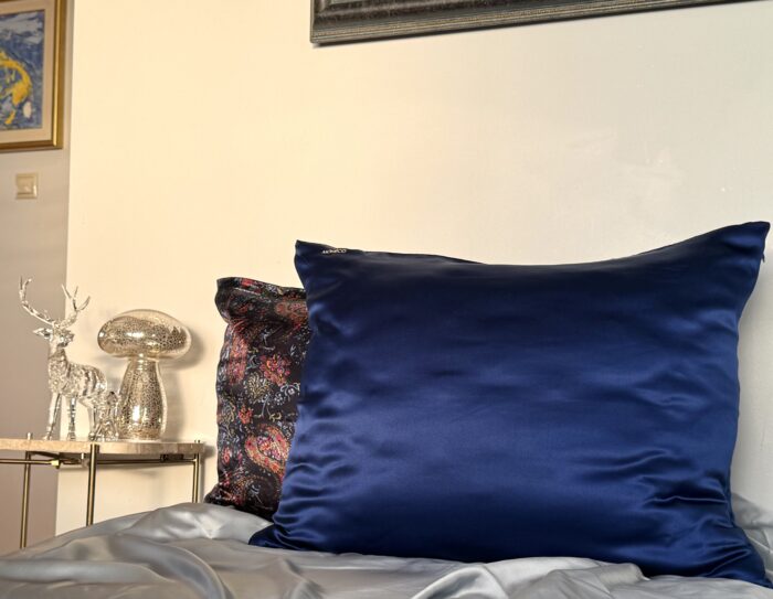 Копринена калъфка за възглавница - Silk pillowcase Royal Blue - Image 6