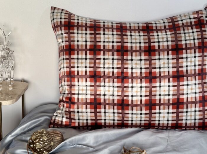 Копринена калъфка за възглавница - Silk pillowcase Christmas Check