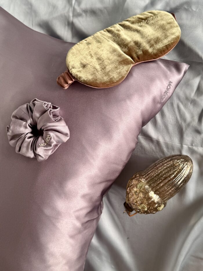 Копринена калъфка за възглавница - Silk pillowcase Taupe - Image 4