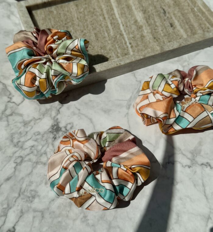 Копринен ластик Scrunchie - Chains - Image 4