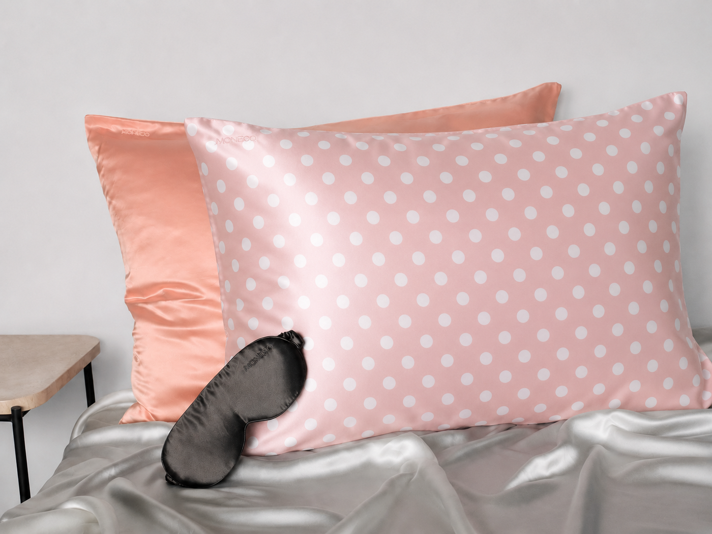 Копринена калъфка за възглавница - Silk pillowcase Pink dots