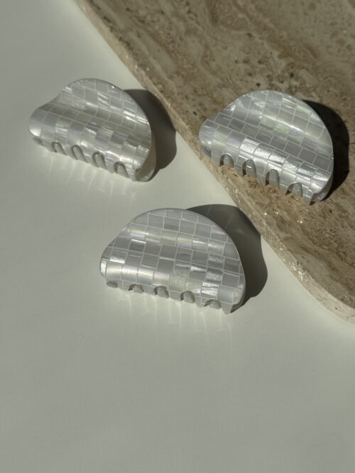 Шнола за коса –  Oval Silver Shell